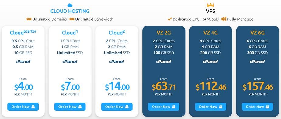 MDDHosting Plans and Pricing