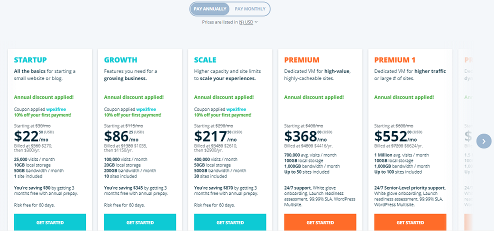 WP Engine Pricing Plan