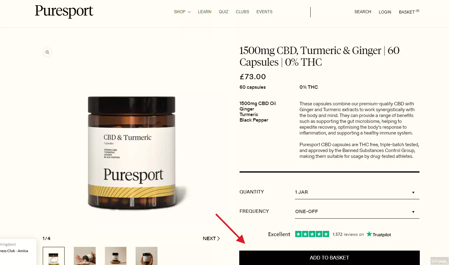 Pure Sport CBD product 